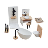 1/12 Dollhouse Bathroom Set Classic Dollhouse Decor Miniature Furniture Toys