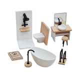 1/12 Dollhouse Bathroom Set Classic Dollhouse Decor Miniature Furniture Toys