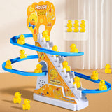 Maxbell Ducks Roller Coaster Toy Small Ducks Climbing Stairs Toys for Boy Girls Kids 12 ducks