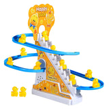 Maxbell Ducks Roller Coaster Toy Small Ducks Climbing Stairs Toys for Boy Girls Kids 12 ducks