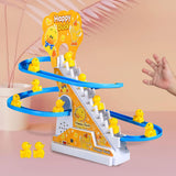 Maxbell Ducks Roller Coaster Toy Small Ducks Climbing Stairs Toys for Boy Girls Kids 12 ducks