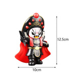 Maxbell Chinese Opera Doll Statue Traditional for (Four Random Face) Souvenir Gifts black