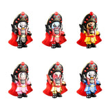 Maxbell Chinese Opera Doll Statue Traditional for (Four Random Face) Souvenir Gifts black