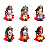 Maxbell Chinese Opera Doll Statue Traditional for (Four Random Face) Souvenir Gifts black
