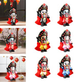 Maxbell Chinese Opera Doll Statue Traditional for (Four Random Face) Souvenir Gifts black