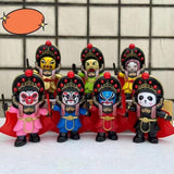 Maxbell Chinese Opera Doll Statue Traditional for (Four Random Face) Souvenir Gifts black