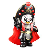 Maxbell Chinese Opera Doll Statue Traditional for (Four Random Face) Souvenir Gifts black