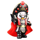 Maxbell Chinese Opera Doll Statue Traditional for (Four Random Face) Souvenir Gifts black