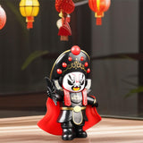 Maxbell Chinese Opera Doll Statue Traditional for (Four Random Face) Souvenir Gifts black