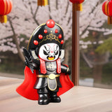 Maxbell Chinese Opera Doll Statue Traditional for (Four Random Face) Souvenir Gifts black