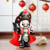 Maxbell Chinese Opera Doll Statue Traditional for (Four Random Face) Souvenir Gifts black