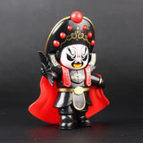Maxbell Chinese Opera Doll Statue Traditional for (Four Random Face) Souvenir Gifts black