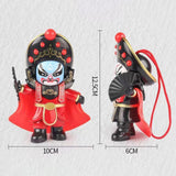 Maxbell Chinese Opera Doll Statue Traditional for (Four Random Face) Souvenir Gifts red