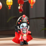 Maxbell Chinese Opera Doll Statue Traditional for (Four Random Face) Souvenir Gifts red