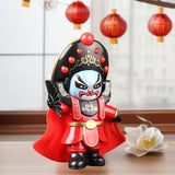 Maxbell Chinese Opera Doll Statue Traditional for (Four Random Face) Souvenir Gifts red