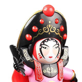 Maxbell Chinese Opera Doll Statue Traditional for (Four Random Face) Souvenir Gifts pink
