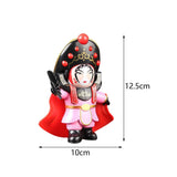 Maxbell Chinese Opera Doll Statue Traditional for (Four Random Face) Souvenir Gifts pink