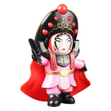 Maxbell Chinese Opera Doll Statue Traditional for (Four Random Face) Souvenir Gifts pink