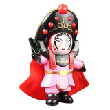 Maxbell Chinese Opera Doll Statue Traditional for (Four Random Face) Souvenir Gifts pink