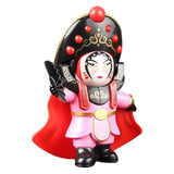 Maxbell Chinese Opera Doll Statue Traditional for (Four Random Face) Souvenir Gifts pink