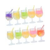 Maxbell 10 Pieces 1:12 Bottles Charms Keychains Bag Pendant Charm Pendants Sand Table