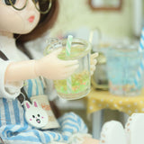 Maxbell 10x 1:12 Miniature Dollhouse Juice Drink Cups for Dollhouse Bars Living Room