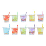 Maxbell 10x 1:12 Miniature Dollhouse Juice Drink Cups for Dollhouse Bars Living Room