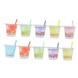 Maxbell 10x 1:12 Miniature Dollhouse Juice Drink Cups for Dollhouse Bars Living Room