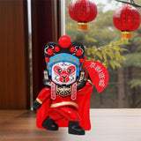 Maxbell Chinese Face Changing Figures Figure Model Statue Toy for (Four Random Face) red