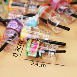 Maxbell 10x Simulation Juice Straw Cup Handmade Clothes and Shoes Making Pretend Toy