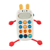Maxbell Pull String Interactive Toy Phone Press Toy for Babies 3-6 Months Travel Toy Rabbit