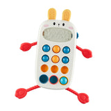 Maxbell Pull String Interactive Toy Phone Press Toy for Babies 3-6 Months Travel Toy Rabbit