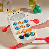 Maxbell Pull String Interactive Toy Phone Press Toy for Babies 3-6 Months Travel Toy Rabbit
