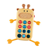 Maxbell Pull String Interactive Toy Phone Press Toy for Babies 3-6 Months Travel Toy Giraffe