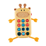 Maxbell Pull String Interactive Toy Phone Press Toy for Babies 3-6 Months Travel Toy Giraffe
