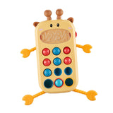 Maxbell Pull String Interactive Toy Phone Press Toy for Babies 3-6 Months Travel Toy Giraffe