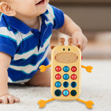 Maxbell Pull String Interactive Toy Phone Press Toy for Babies 3-6 Months Travel Toy Giraffe