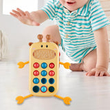 Maxbell Pull String Interactive Toy Phone Press Toy for Babies 3-6 Months Travel Toy Giraffe