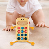 Maxbell Pull String Interactive Toy Phone Press Toy for Babies 3-6 Months Travel Toy Giraffe