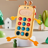 Maxbell Pull String Interactive Toy Phone Press Toy for Babies 3-6 Months Travel Toy Giraffe