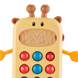 Maxbell Pull String Interactive Toy Phone Press Toy for Babies 3-6 Months Travel Toy Giraffe