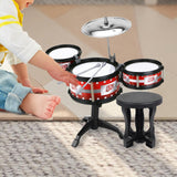 Maxbell Kids Jazz Drum Kits with Chairs for Stage Performance Kindergarten Preschool