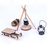 Maxbell 1/12 Dollhouse Outdoor Camping Set Scenes Photo Props Layout Railway Station