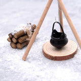 Maxbell 7Pcs 1/12 Doll House Camping Kits Sleigh Model for Dollhouse Micro Landscape