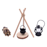 Maxbell 7Pcs 1/12 Doll House Camping Kits Sleigh Model for Dollhouse Micro Landscape