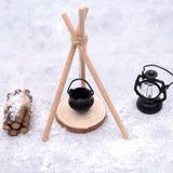 Maxbell 7Pcs 1/12 Doll House Camping Kits Sleigh Model for Dollhouse Micro Landscape