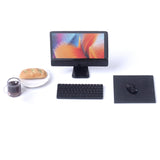 Maxbell 1:12 Dollhouse Desktop Computer Set Kids Pretend Play Simulation Accessories
