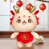 Maxbell Chinese Dragon Plush Toy Plush Dragon Doll for Spring Souvenir New Year Gift
