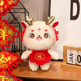 Maxbell Chinese Dragon Plush Toy Plush Dragon Doll for Spring Souvenir New Year Gift