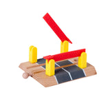 Maxbell Wooden Train Track Accessories Building for Girls Boys 3+ Year Olds Children Level Crossing